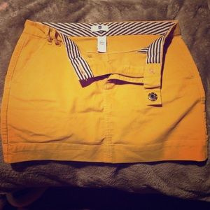Mustard corduroy skirt