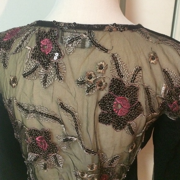 Julie's Bottega rayon sweater small sheer back - Picture 3 of 4