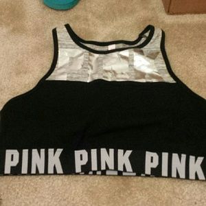 Pink Metallic Bra