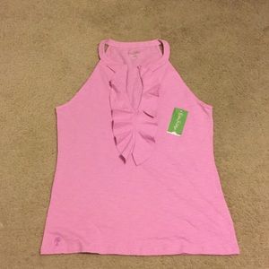 Lilly Pulitzer Halter Ruffle Detail Top