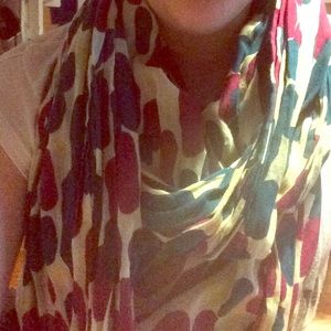 Dark teal and dark pink scarf