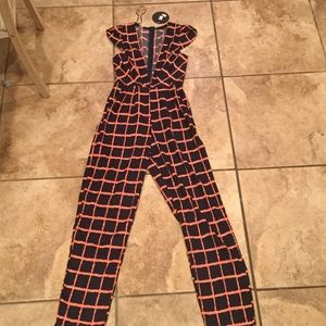 🚫 SOLD!!! 🚫 Pink & Blue Cute Jumpsuit w/ tags!