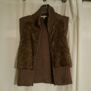 CABI fur vest.