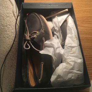 Brand new dark grey gold cup sperrys, never worn!