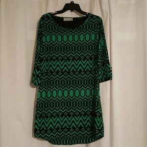 Black & Green dress.