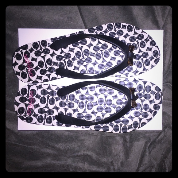 AUTHENTIC Coach flip flops