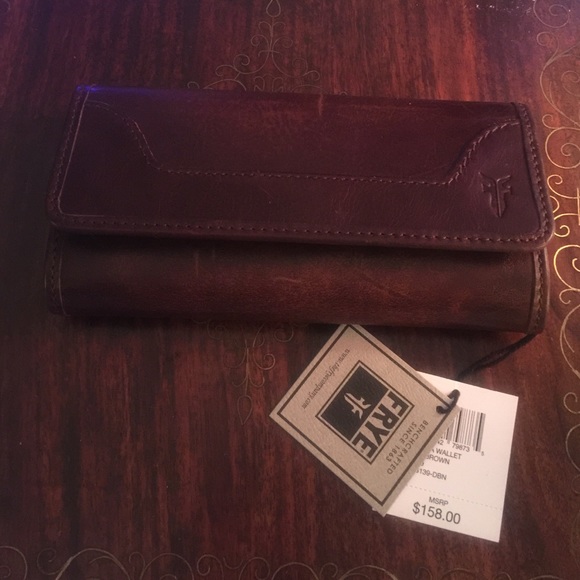 FRYE MELISSA WALLET IN DARK BROWN
