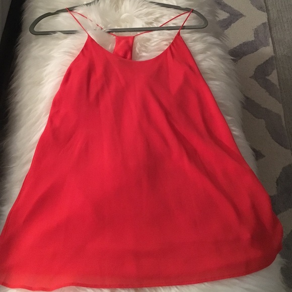 VARGA brand lined coral top.