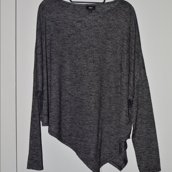 Charcoal long sleeve tapered sweater