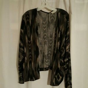 Aztec patterned cardigan.