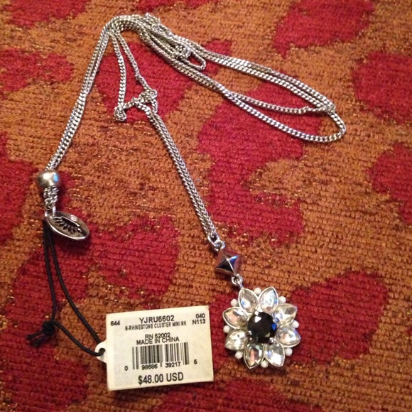 Juicy Couture silver crystal necklace.