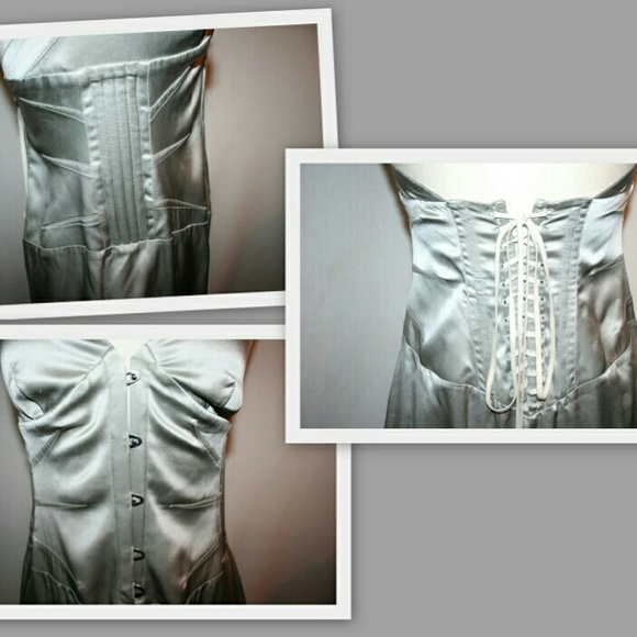 Roberto Cavalli Silver Silk Gown - Picture 2 of 4