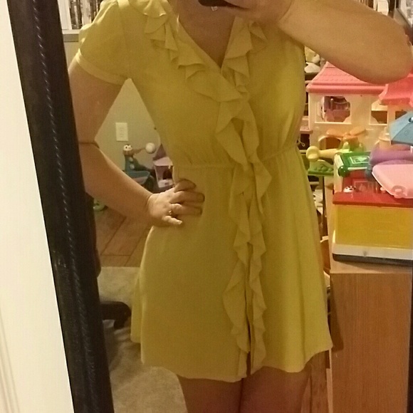 INC 100% silk button down dress