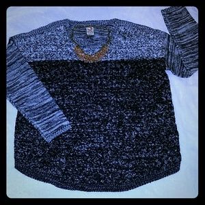 black & white sweater