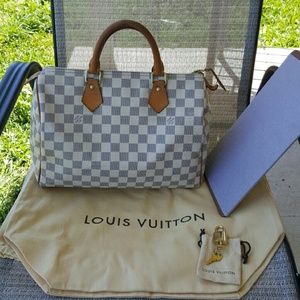 ☆SOLD☆ Auth Louis Vuitton Speedy 30 Damier