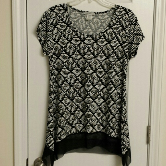 Black and white top by Bleeder and McDougal