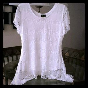 White lace top by Shannon Ford