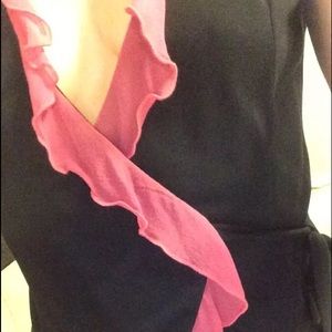 Betsey Johnson Black Ruffle  Top