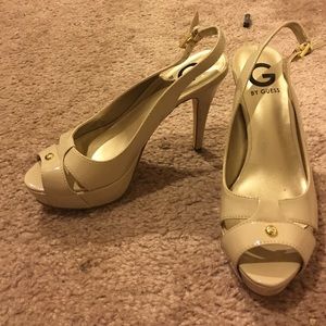 G by Guess cream high heels