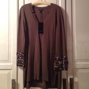 Escada Embellished Sleeve Tunic