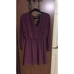 Plum long sleeve dress