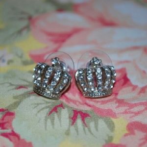 Sparkly Crown Earrings