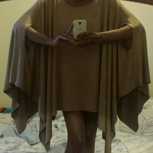 🆕Dark Taupe Boho Unbalanced Tunic Dress - Picture 4 of 4