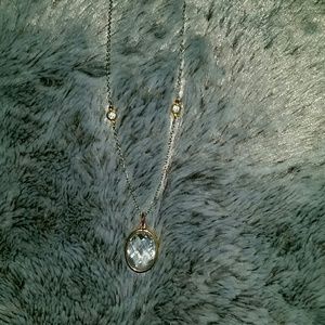 VERSONA Two-toned gold & silver necklace.