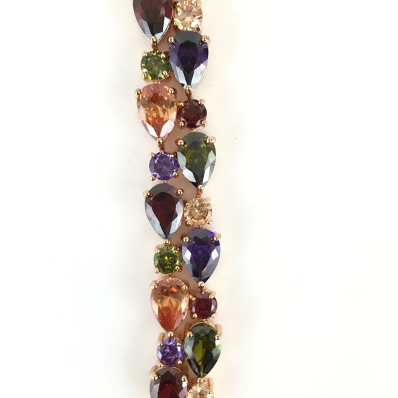 18k Rose Gold Plated Zircon Crystal Bracelet - Picture 3 of 4