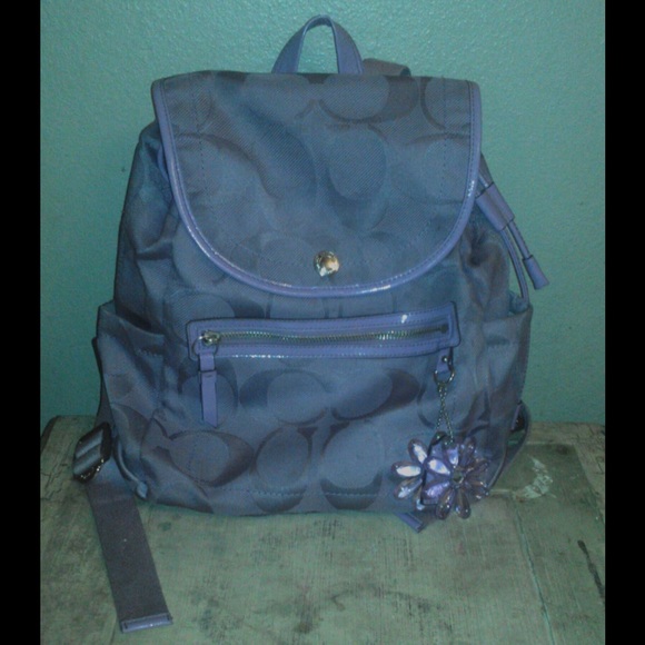 Coach Kyra Lavender Purple Signture backpack Bag!