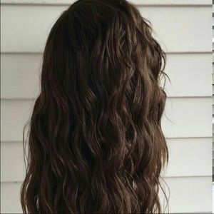 Silk top glue less full lace human hair wig