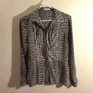 100% Silk Snakeskin Blouse