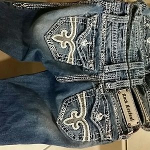Hardly worn pair of rock revival jeans