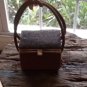 Brown evening bag