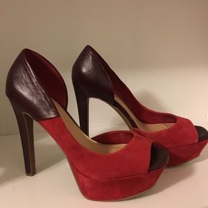 Jessica Simpson color block heels