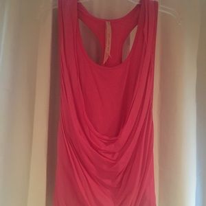 Bright pink statement tank top