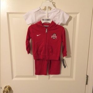 Baby Nike Ohio State Jacket, Pants, and T-shirt