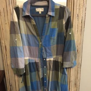 Size 8 moulin eye soers plaid dress anthro