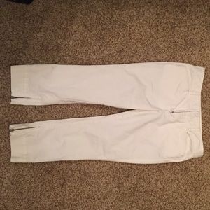 Ann Taylor Loft White Ankle Pants