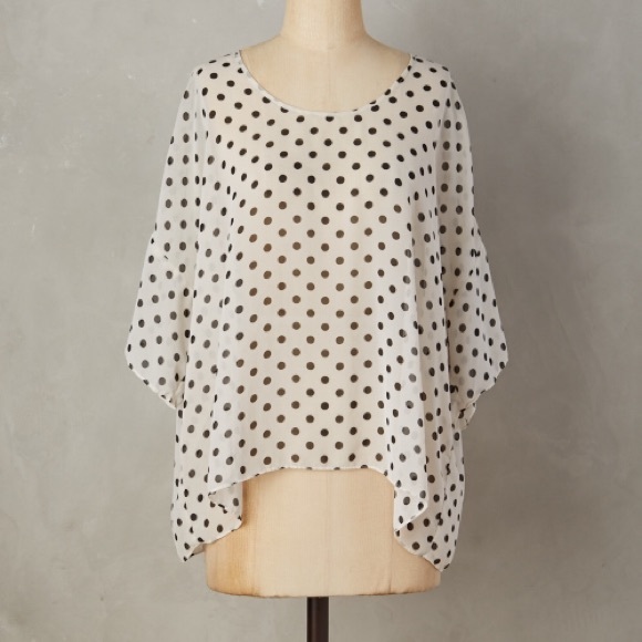Topshop Silky polka dot blouse