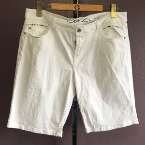 I.N.C. White Denim Shorts