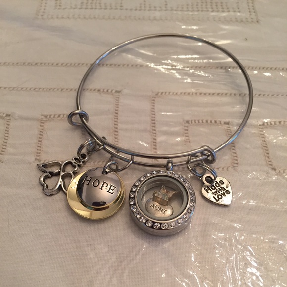 Floating Locket Bangle Bracelet