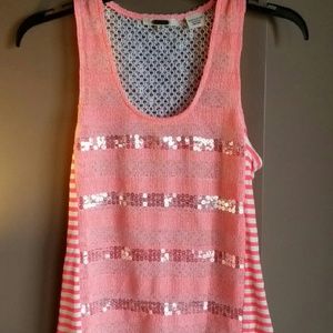 Miss Me Top - Sequins / Lacy Back