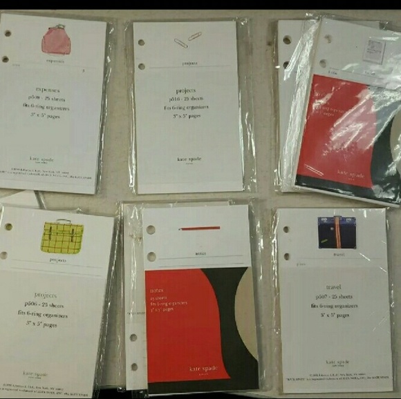 Kate Spade Agenda pages 3 X 5