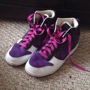 Pink purple Nike shoes