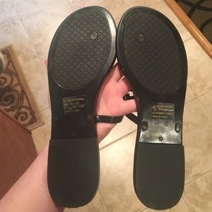 Tory Burch Mini Miller Jelly Thong Black Crystals