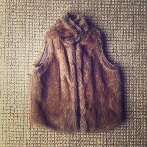 Brown Faux Fur Vest