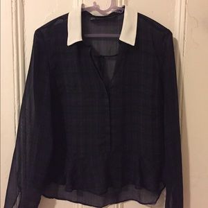Dark blue blouse Zara