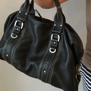 Kenneth Cole black leather satchel