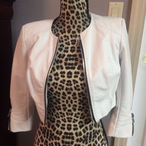 Bebe 3/4 length white Moro jacket